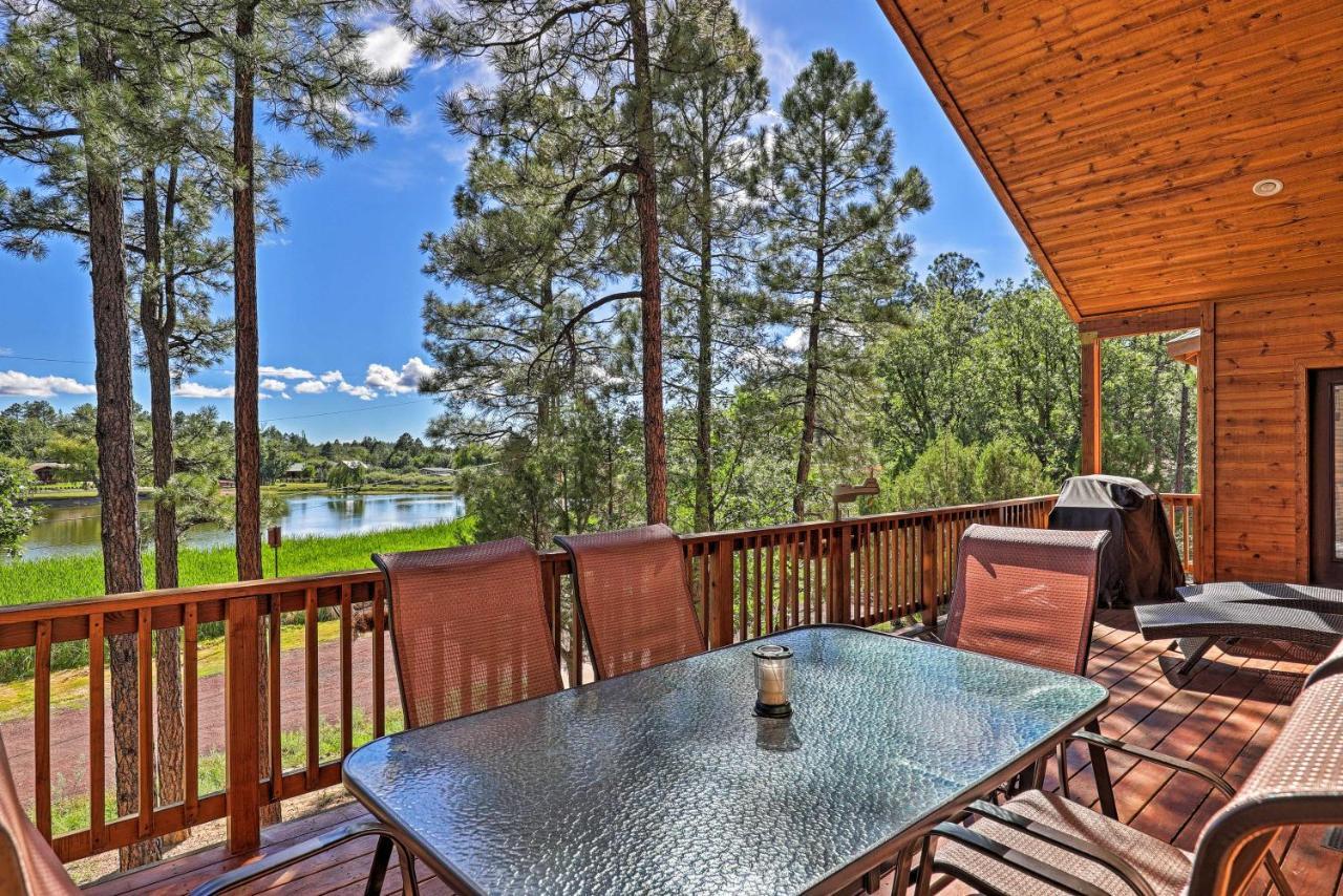 Serene Lakeside Cabin With Decks And Edler Lake Views! Pinetop-Lakeside Ngoại thất bức ảnh